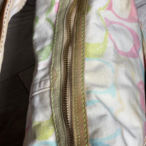 Coach Scribble Signature Hobo Bag Multicolor C Print, Y2K Pastel Purse - Picture 9 of 11